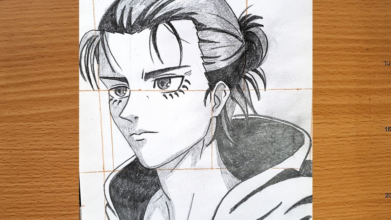 How to Draw Eren Yeager step by step | Attack on Titan Pencil Drawing