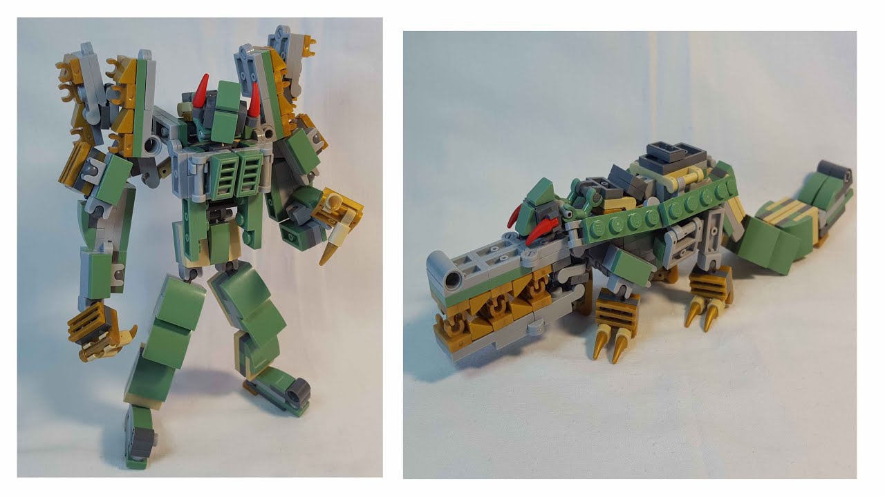 LEGO TRANSFORMER Crocodile - How to build MOC