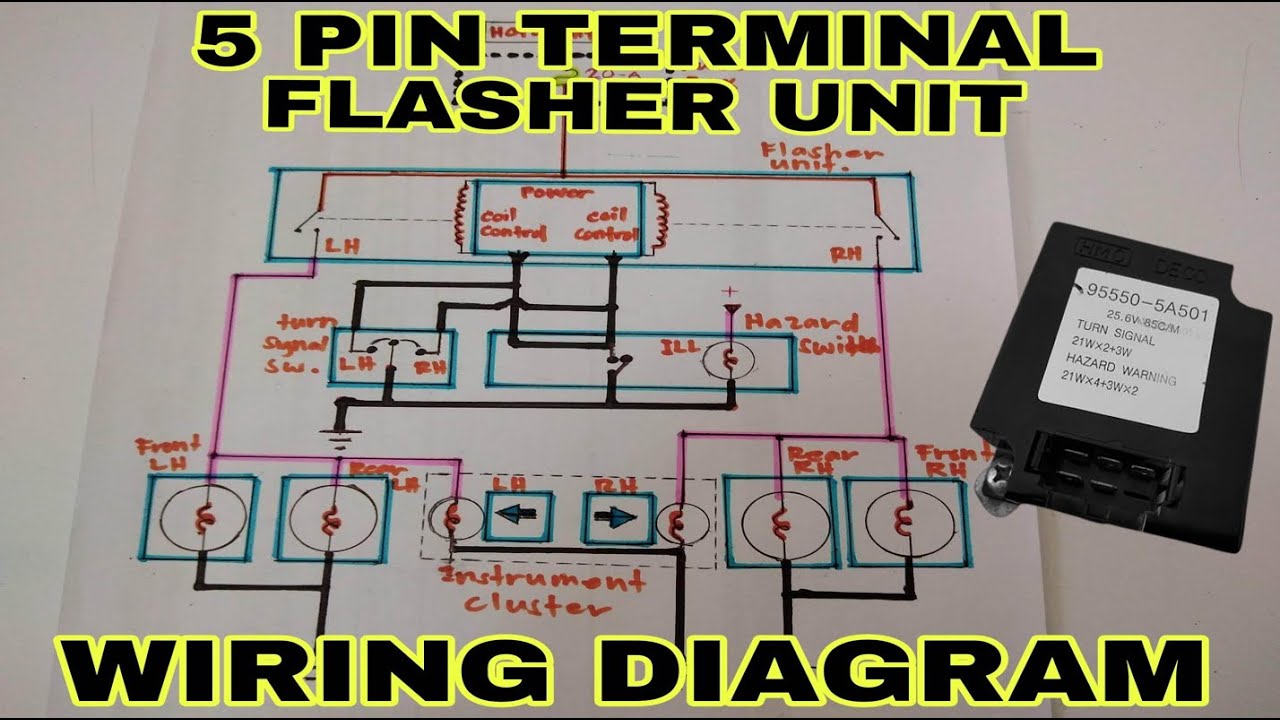 5 PIN TERMINAL FLASHER UNIT WIRING DIAGRAM