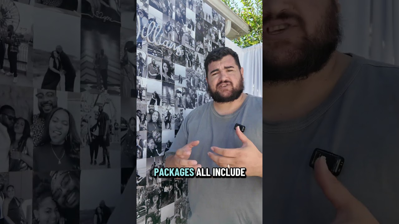Super affordable DIY Photo Booth backdrop for a wedding celebration. Wedding on a budget backdrop￼