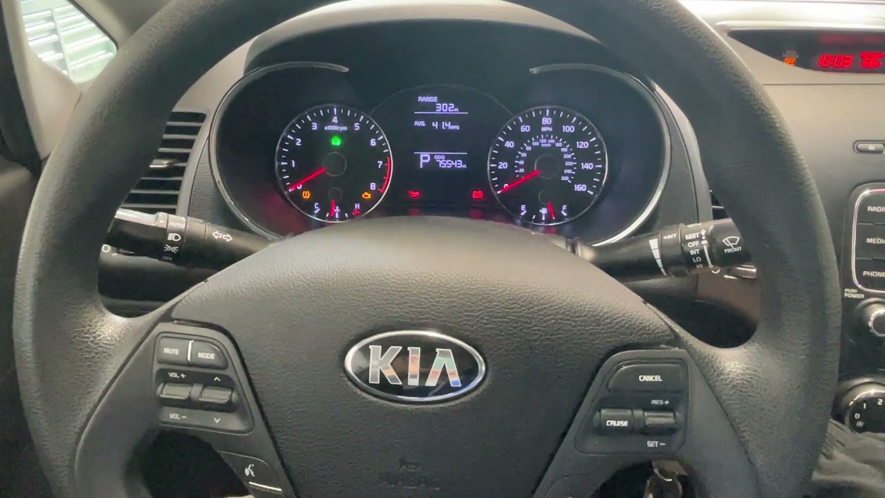 Как сбросить индикатор уровня масла Kia Forte 2016 года