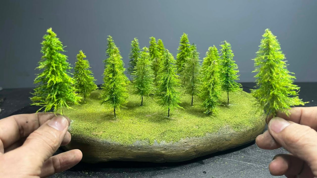 A Simple Full Tutorial of Making Realistic Miniature Pine Tree | DIY