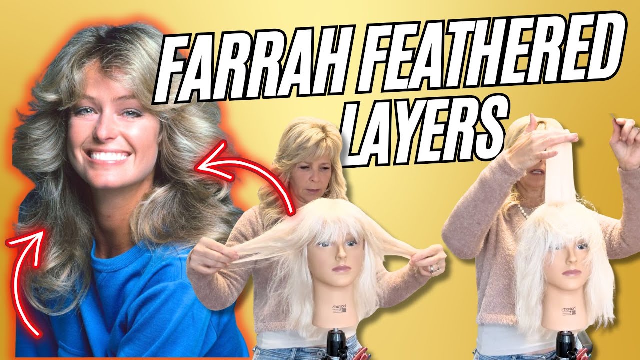 How To Get The ICONIC Farrah Fawcett Feathered Layers: 70s Haircut Tutorial
