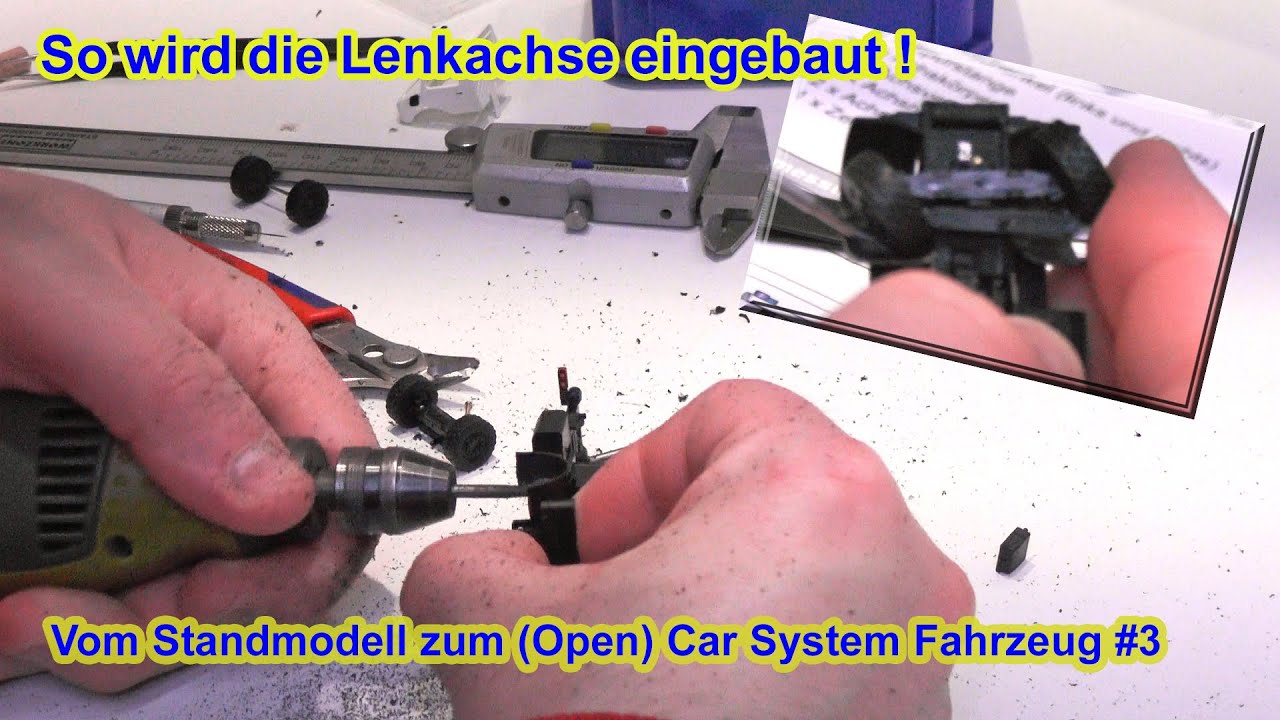 So wird die eine Lenkachse eingebaut | Vom Standmodell zum (Open) CarSystem Fahrzeug #3