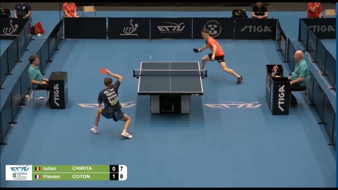 COTON Flavien vs CHIRITA Iulian | U19 boys singles round of 16 | EYC 2024