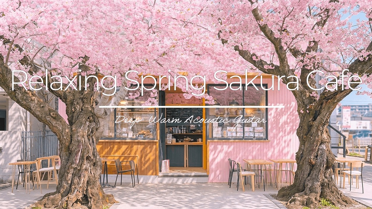 Spring Sakura Cafe BGM 🌸 Warm Acoustic Guitar & Soft Vocals | Relaxing Music for Study & Work