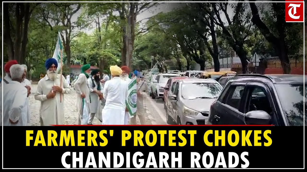 Chandigarh Traffic Comes to Standstill as Farmers' Protest Causes Massive Jam