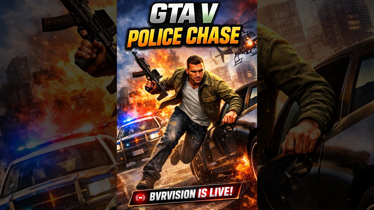 GTA V EPIC CHASE 🔥 Late Night Gameplay #shortsfeed  #shortslive