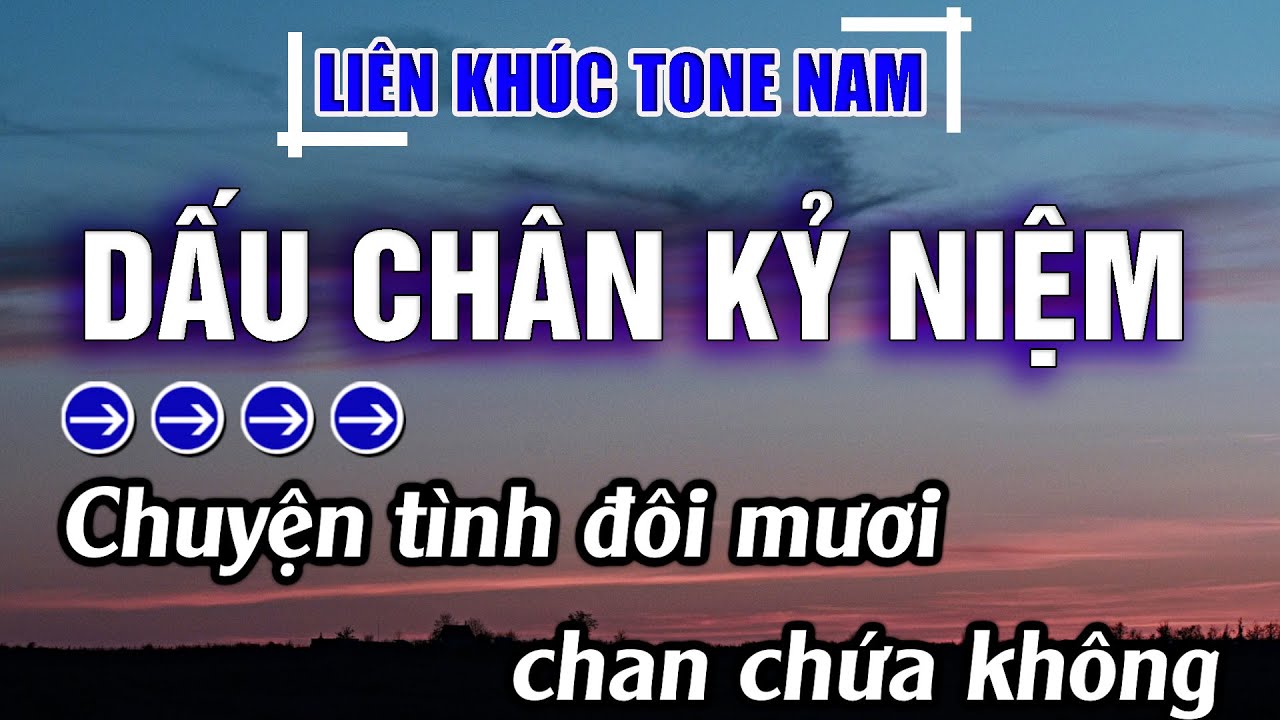 Liên Khúc Bolero Tone Nam Dễ Hát Karaoke Dấu Chân Kỷ Niệm | Karaoke Đăng Khôi