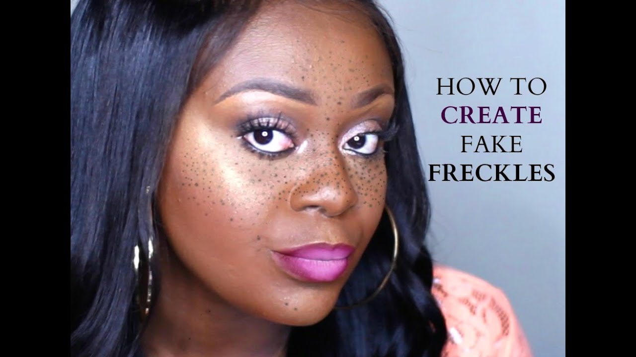 FAKE FRECKLES ON DARK SKIN | MAKEUP TRICK  FOR REALISTIC FRECKLES 2016