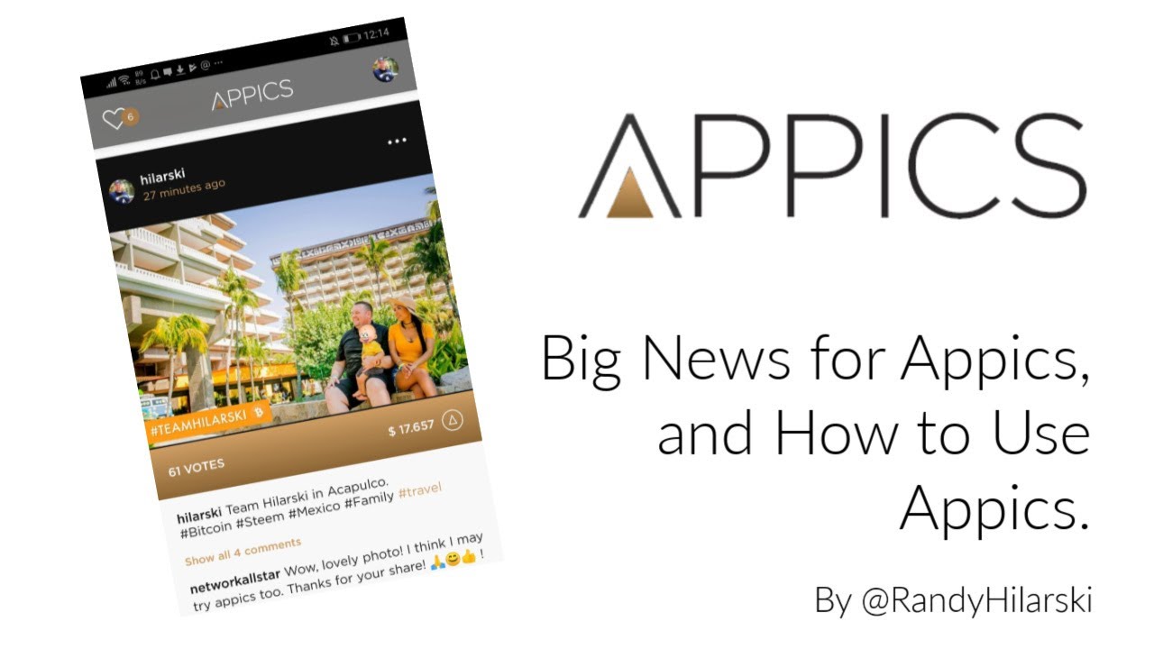 Big News for Appics Dapp, and How to Use Appics.
