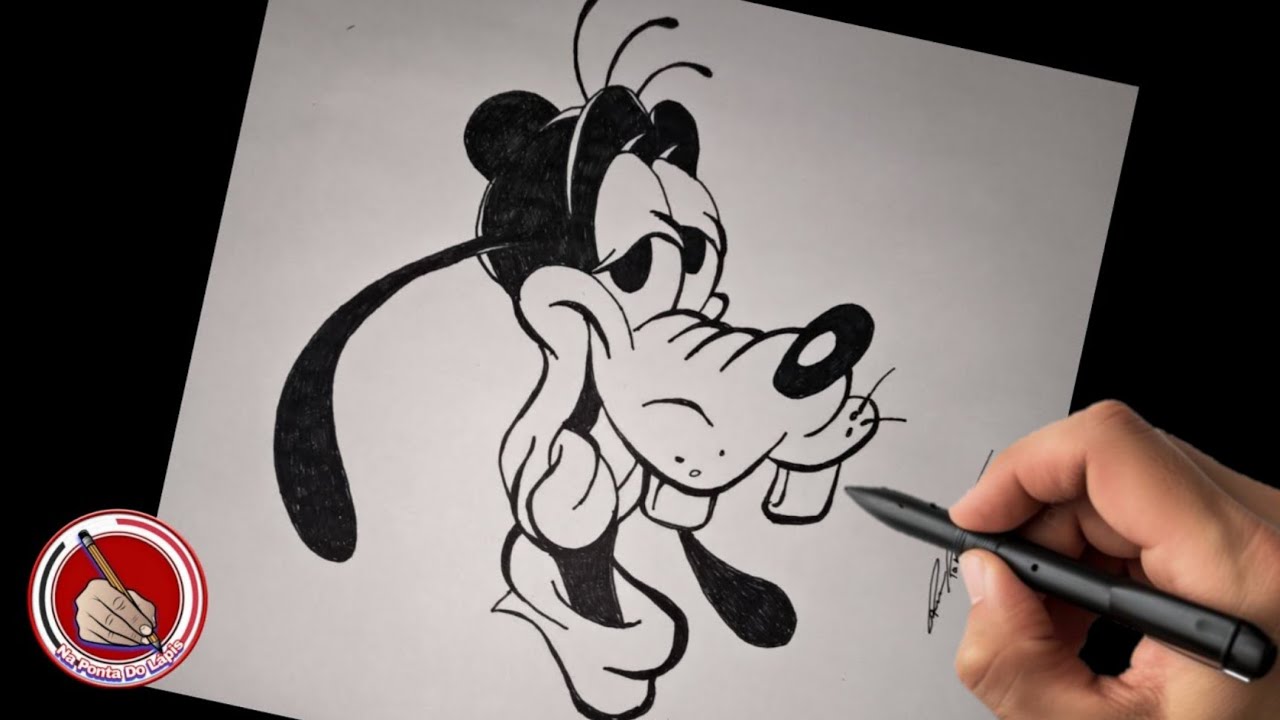 Como desenhar o Pateta || desenho para iniciantes passo a passo || tutorial fácil Disney 