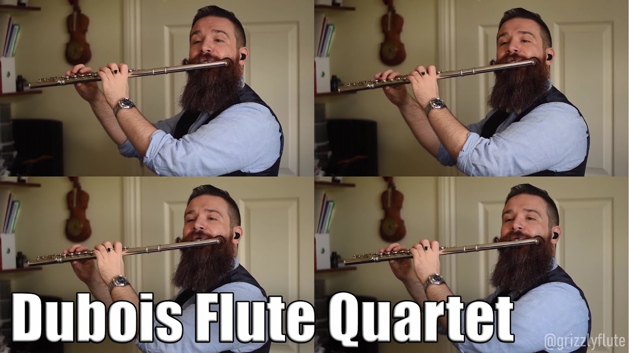 'Quatuor pour flûtes' (COMPLETE Flute Quartet) ~ Composed by Pierre Max Dubois // GRIZZLYFLUTE //
