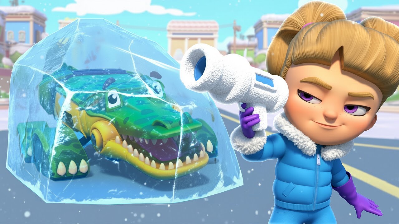 La méchante a congelé tout le monde dans la glace ! A l'aide ÉQUIPE DE SECOURS