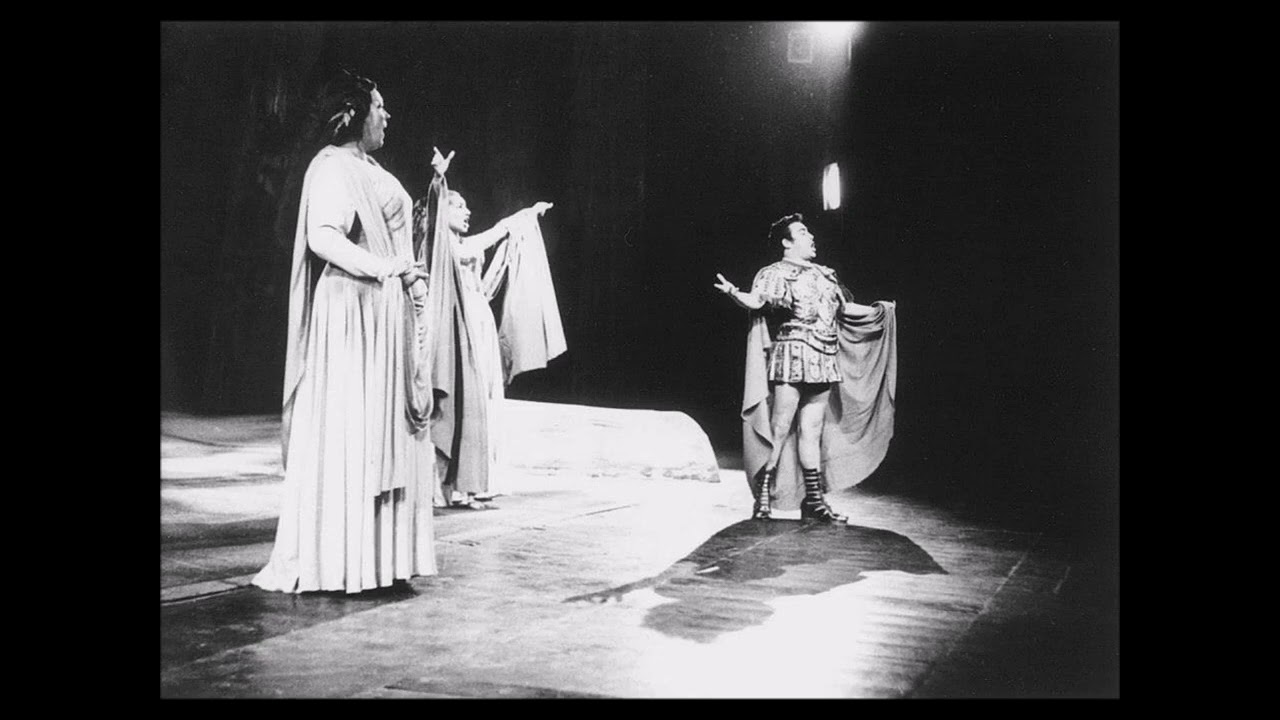 Bellini - Norma - Act I Final Trio - Antonietta Stella, Elena Nicolai, Mario del Monaco (TMRJ, 1956)