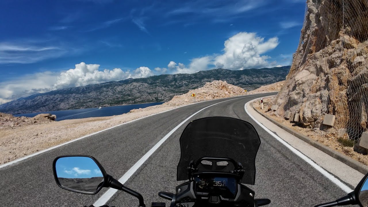 Croatia: Senjska Draga to Senj; trajekt to Pag; Jadranska Magistrala to Primošten - by motorcycle