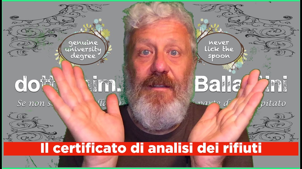 Professione Chimico 017 - Il certificato analisi dei rifiuti