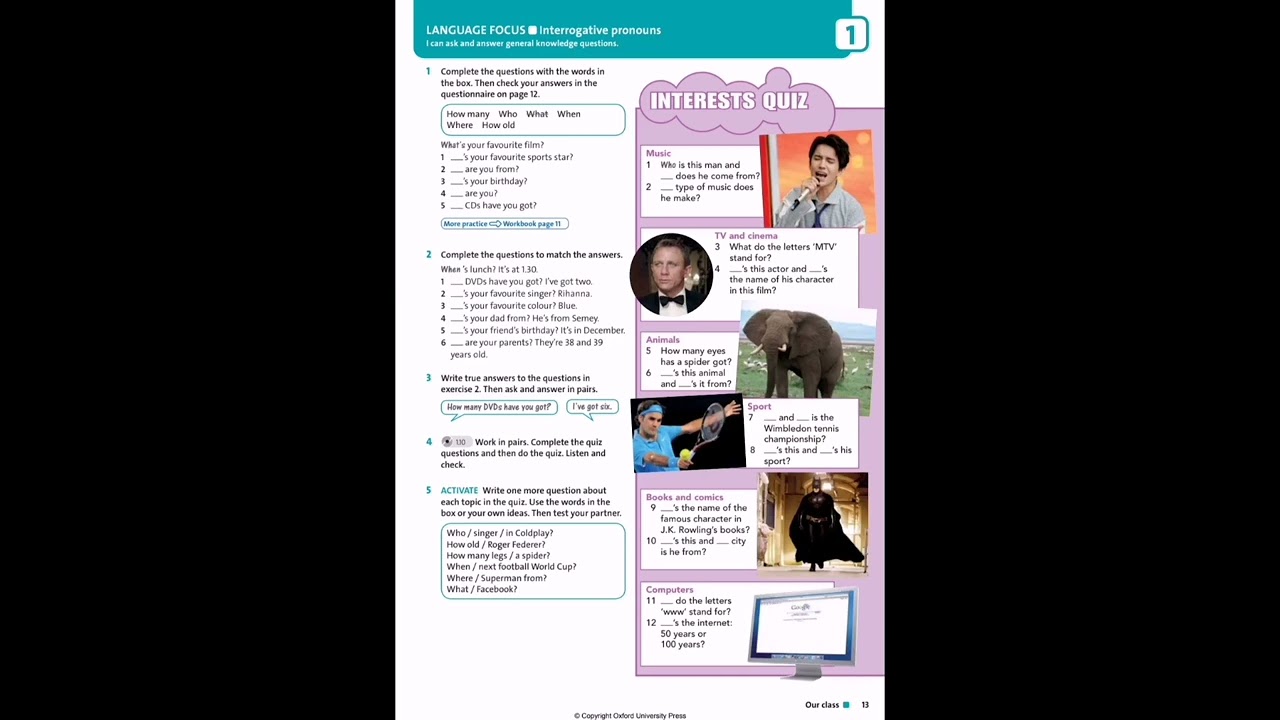 Grade 6 English Plus ex.4 p.13 CD1.10