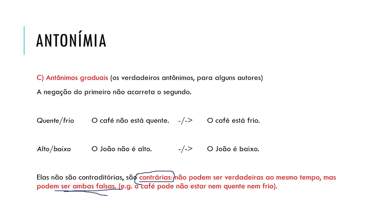 Semana 3 - Parte 2 - Antonímia e contradição