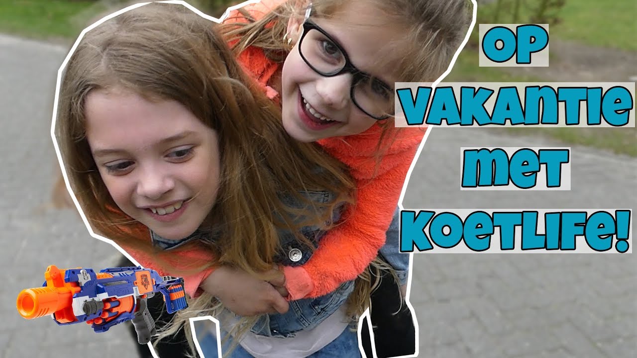 OP VAKANTIE MET KOETLIFE EN NERF SPELEN !! - Broer en Zus TV #147