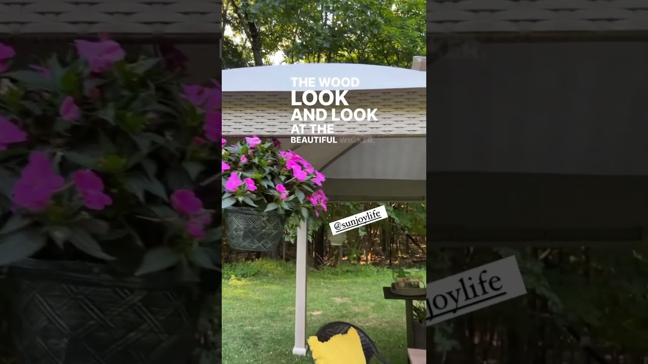 Backyard Design Ideas | Sunjoy Outdoor DIY Gazebo Installation #shorts #gazebo #backyard #diyproject