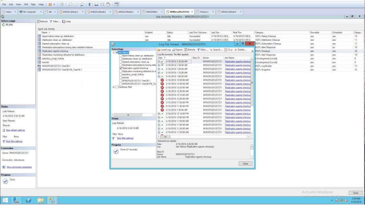 Grant SQL jobs view access