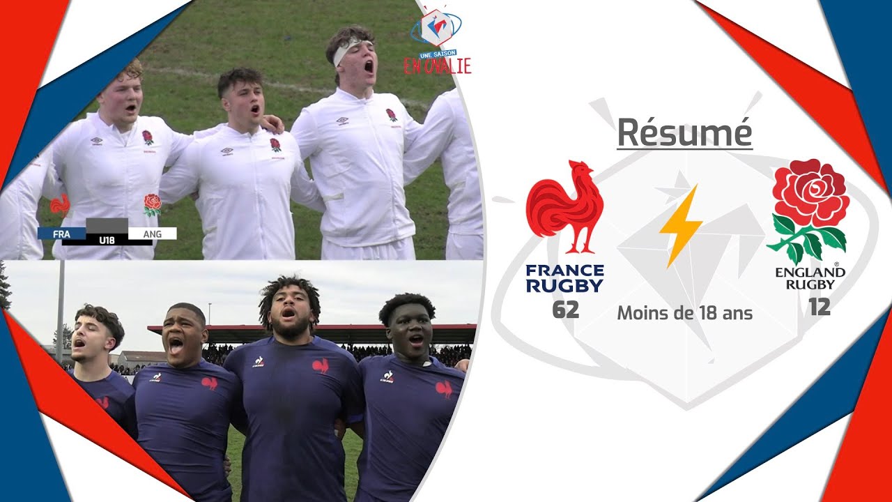Résumé Crunch #m18  - #under18 France Rugby vs England Rugby