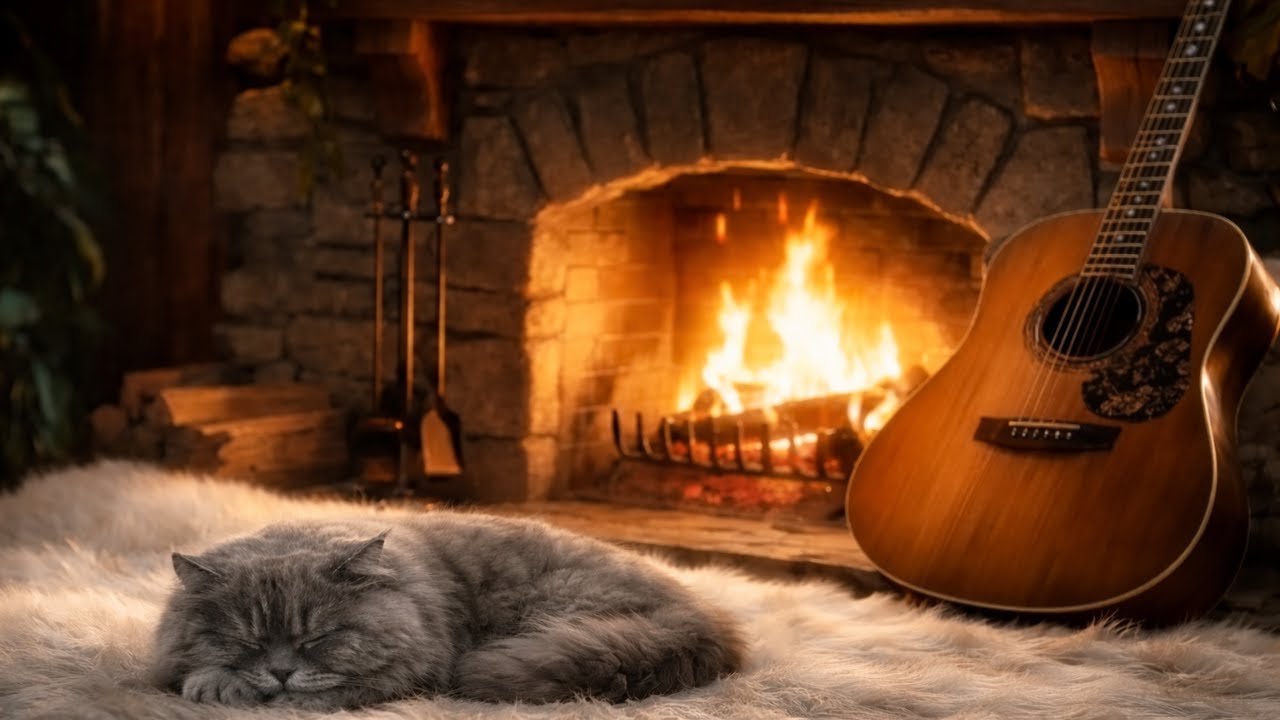 Soothing Acoustic Guitar Music for Nervous Cats – Relaxation & Deep Sleep