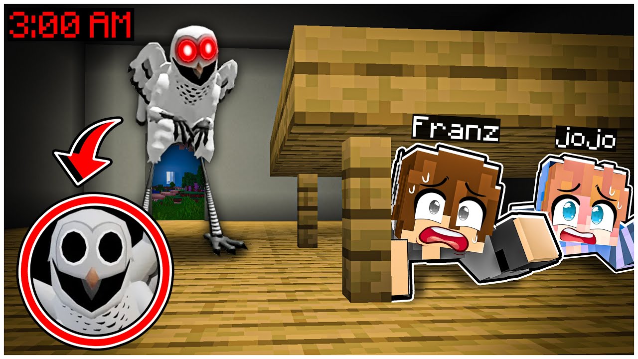 FRANZ & JOJO SEMBUNYI DARI BURUNG HANTU MENGERIKAN di MINECRAFT