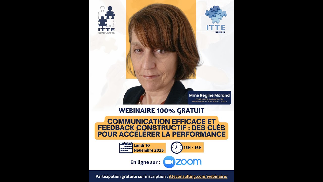 Webinaire ITTE : Donner et recevoir du feedback de manière constructive avec Mme Regine Morand