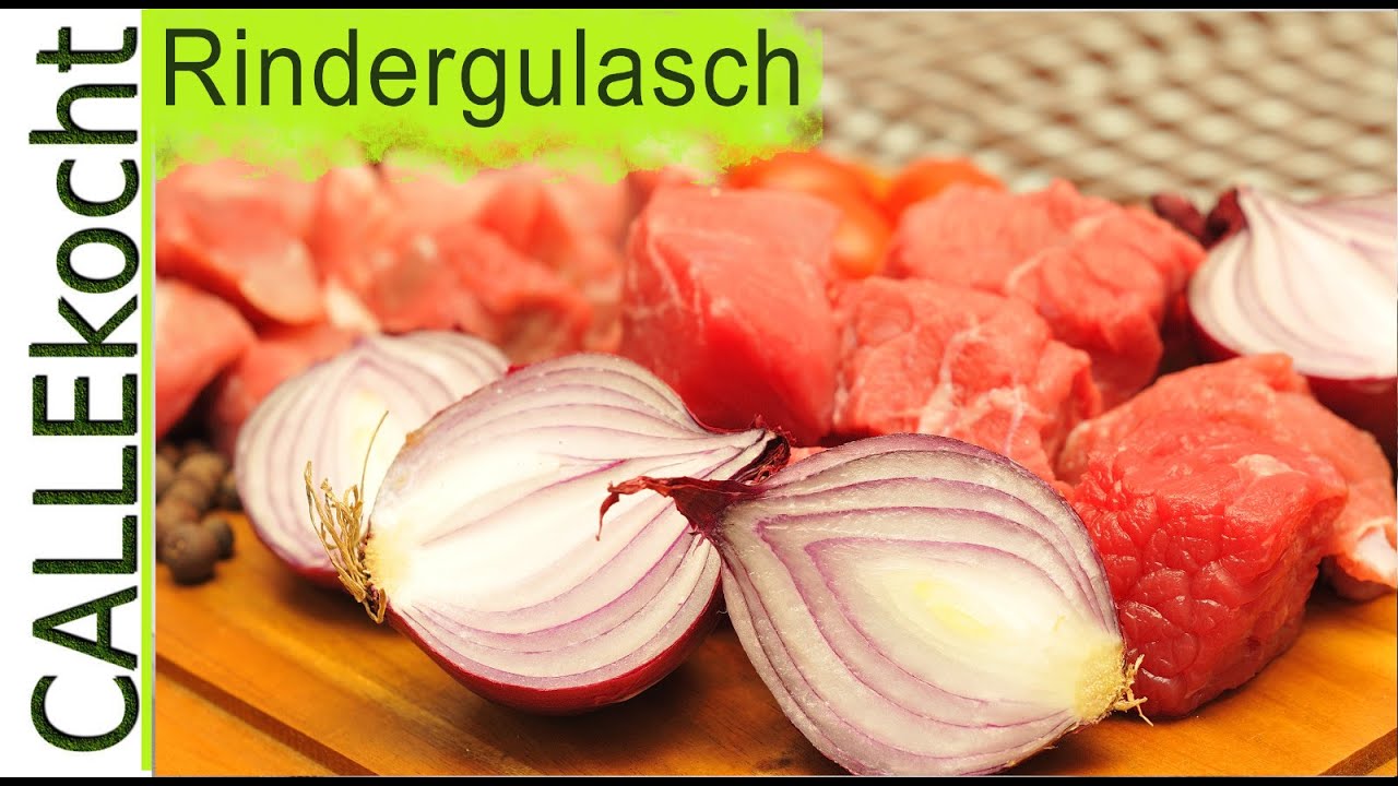 Rindergulasch selber zubereiten und kochen. Ungarisches Rezept