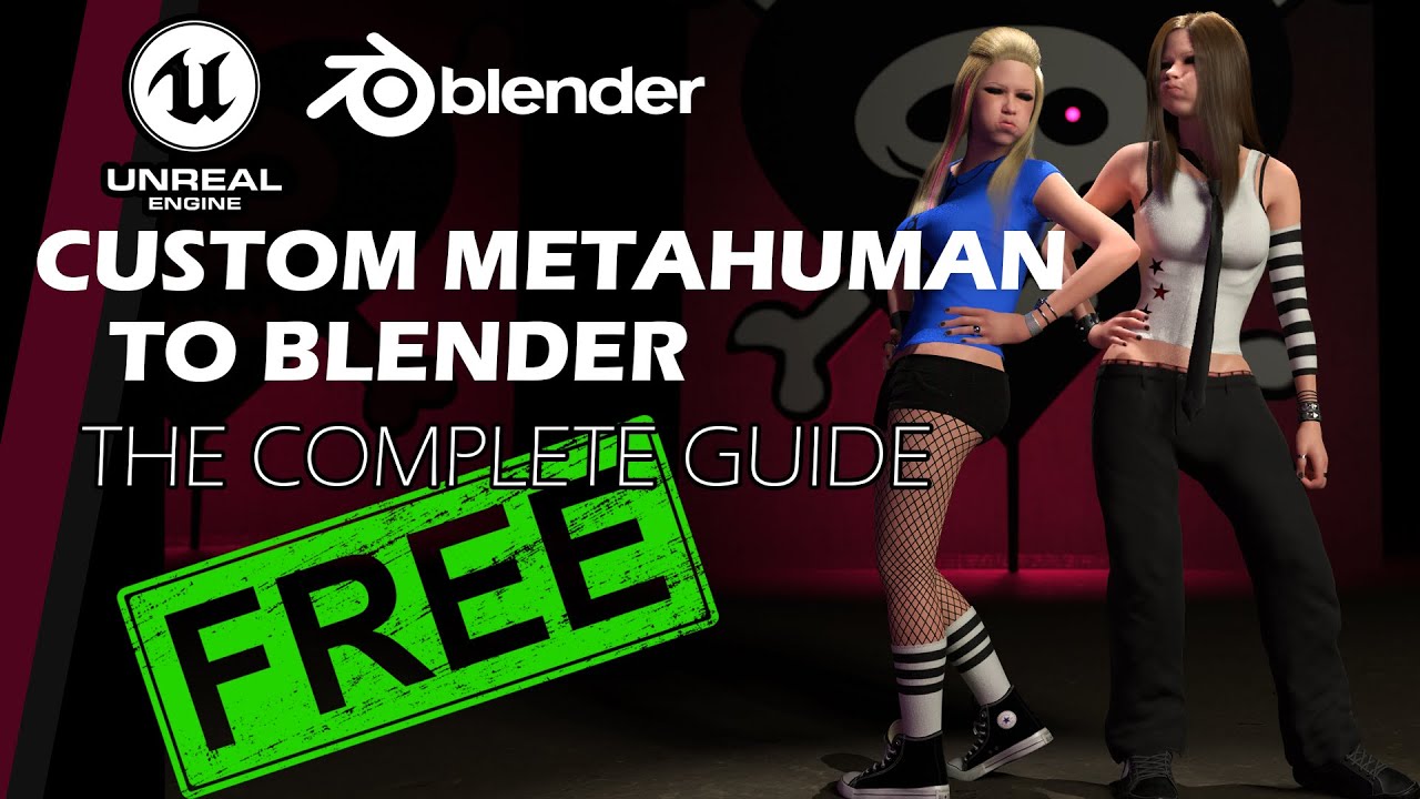 Custom MetaHuman to Blender – Full FREE Workflow + ARKit Shape Keys