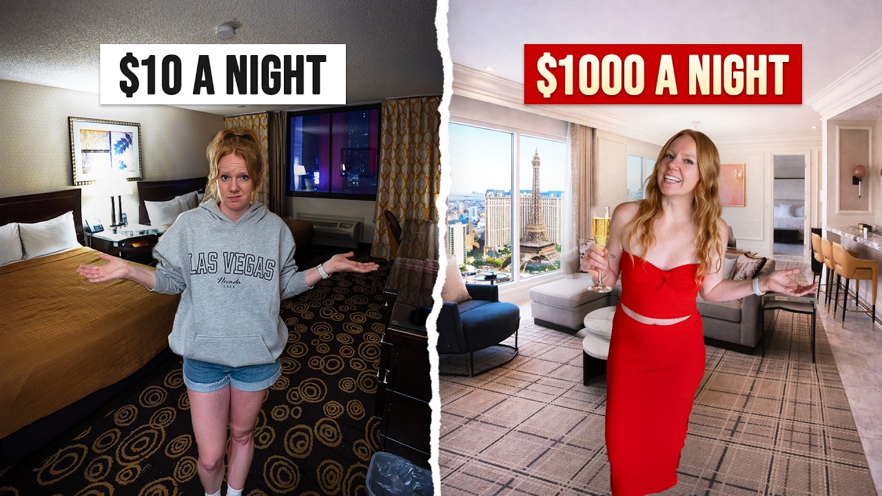 $10 vs $1000 Hotel Room in LAS VEGAS! - How Do They Compare??
