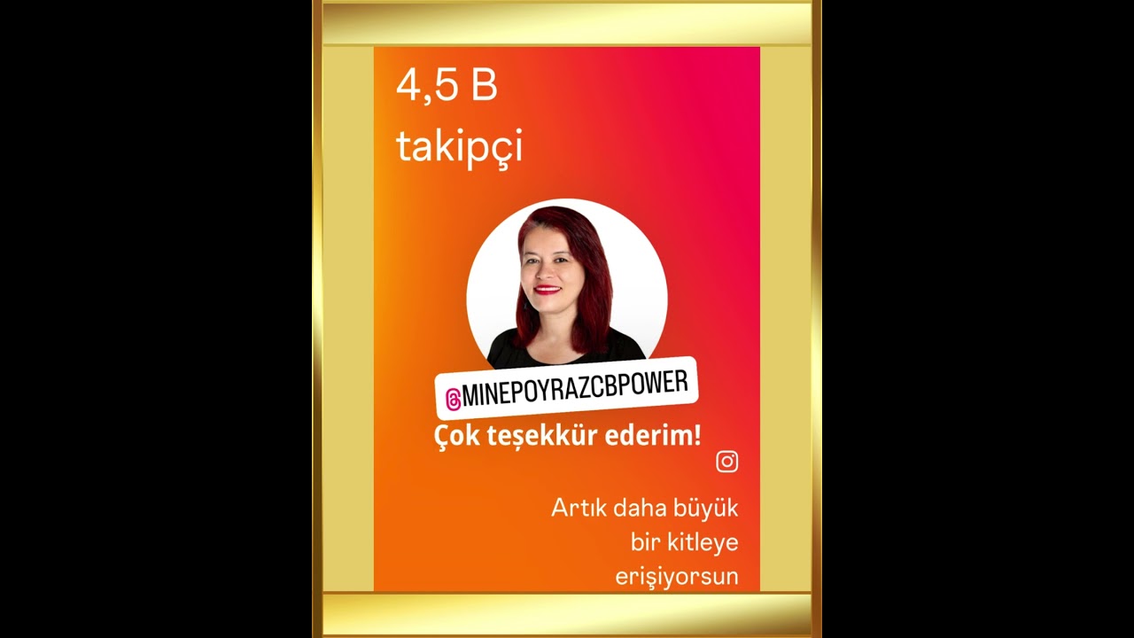 4.500 Takipçiye Ulaştık! Teşekkür Ederim | Mine Poyraz | 