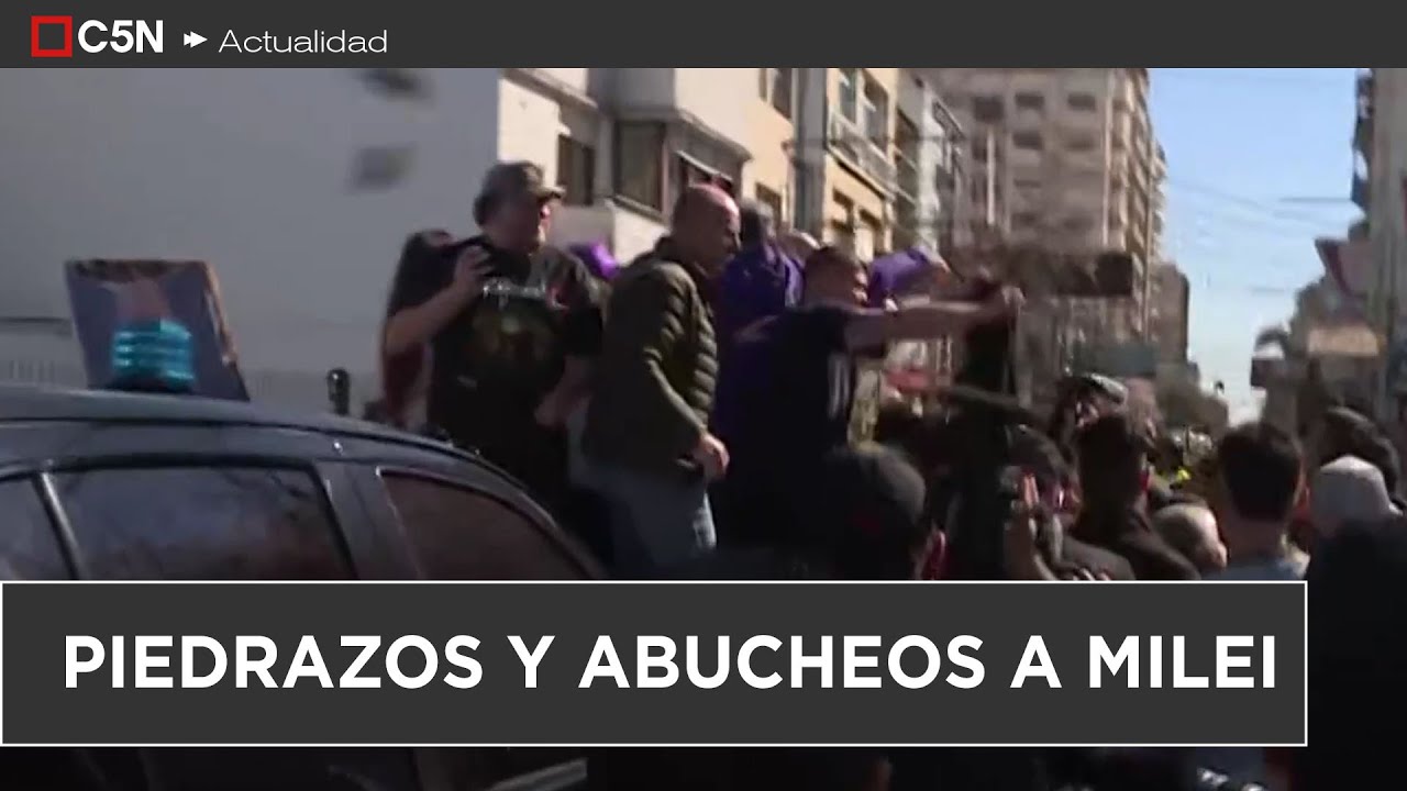 INCIDENTES y TENSIÓN en la CARAVANA de MILEI en Lomas de Zamora