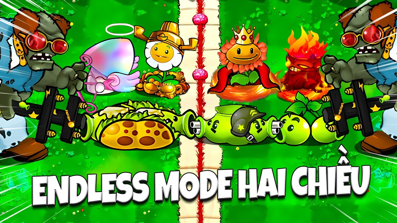 Plants Vs Zombies Hybrid 2.5 - ĐẠI CHIẾN 2 CHIỀU VÔ TẬN - Two-Front Attack Endless