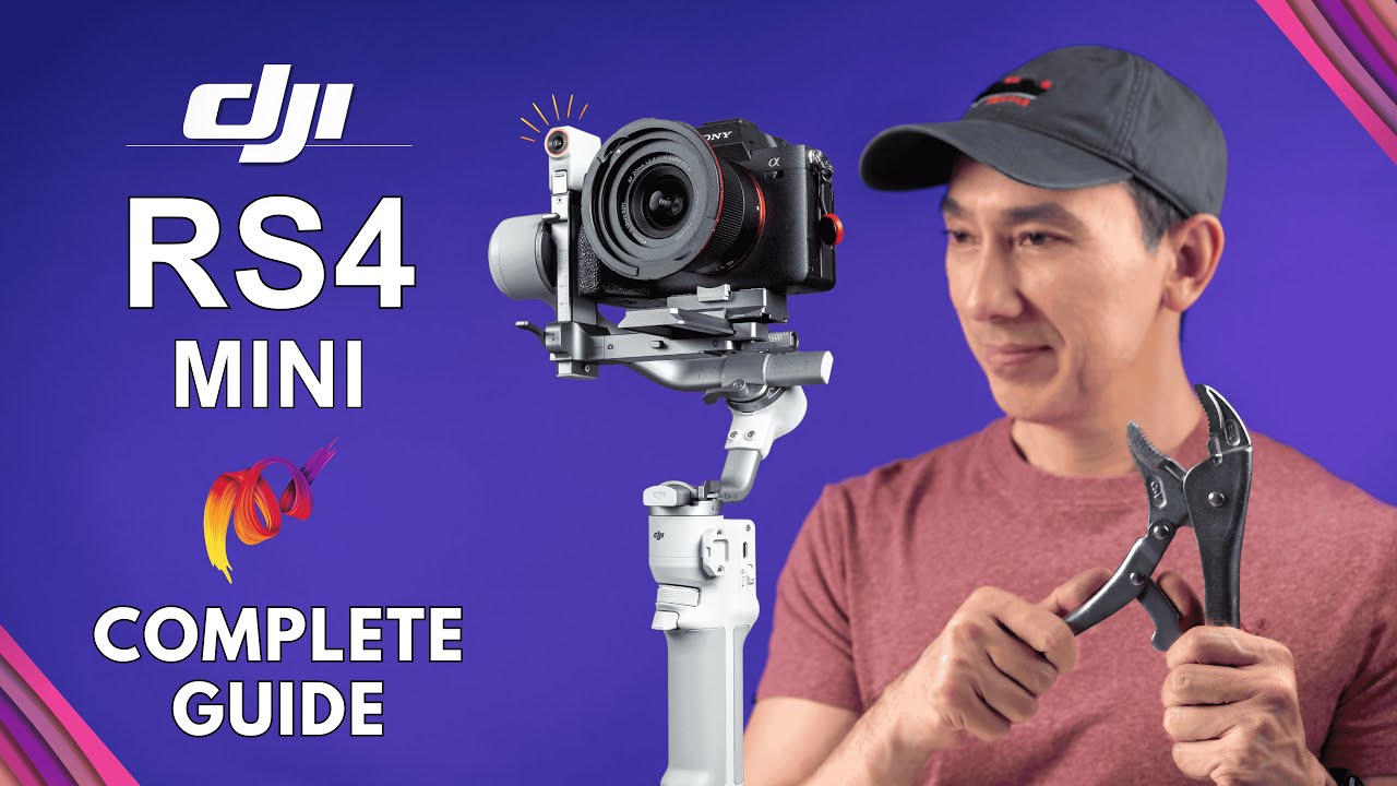 DJI RS4 Mini TUTORIAL Guide for Beginners: How to balance, setup and use the gimbal and tracking