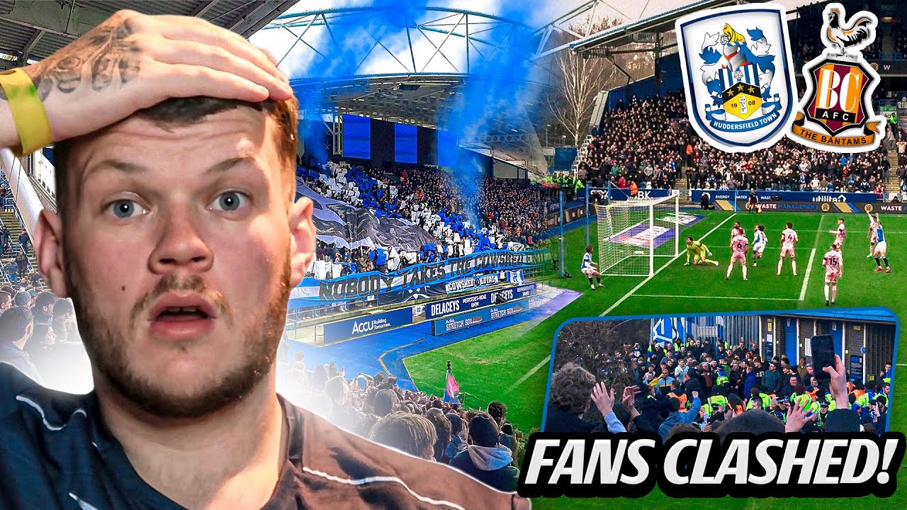 FANS CLASH AFTER HUDDERSFIELD TOWN WIN VS BRADFORD CITY IN THE WEST YORKSHIRE DERBY! | MATCHDAY VLOG