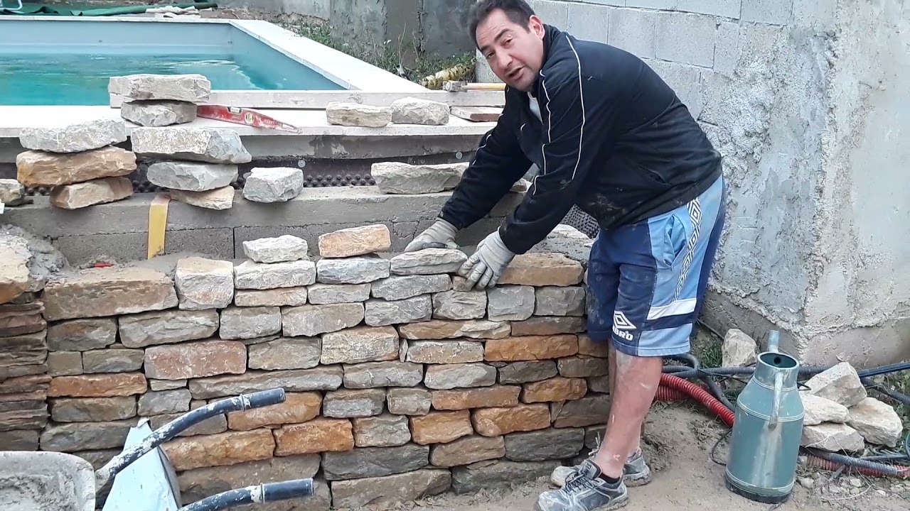 Création d'un mur en pierre