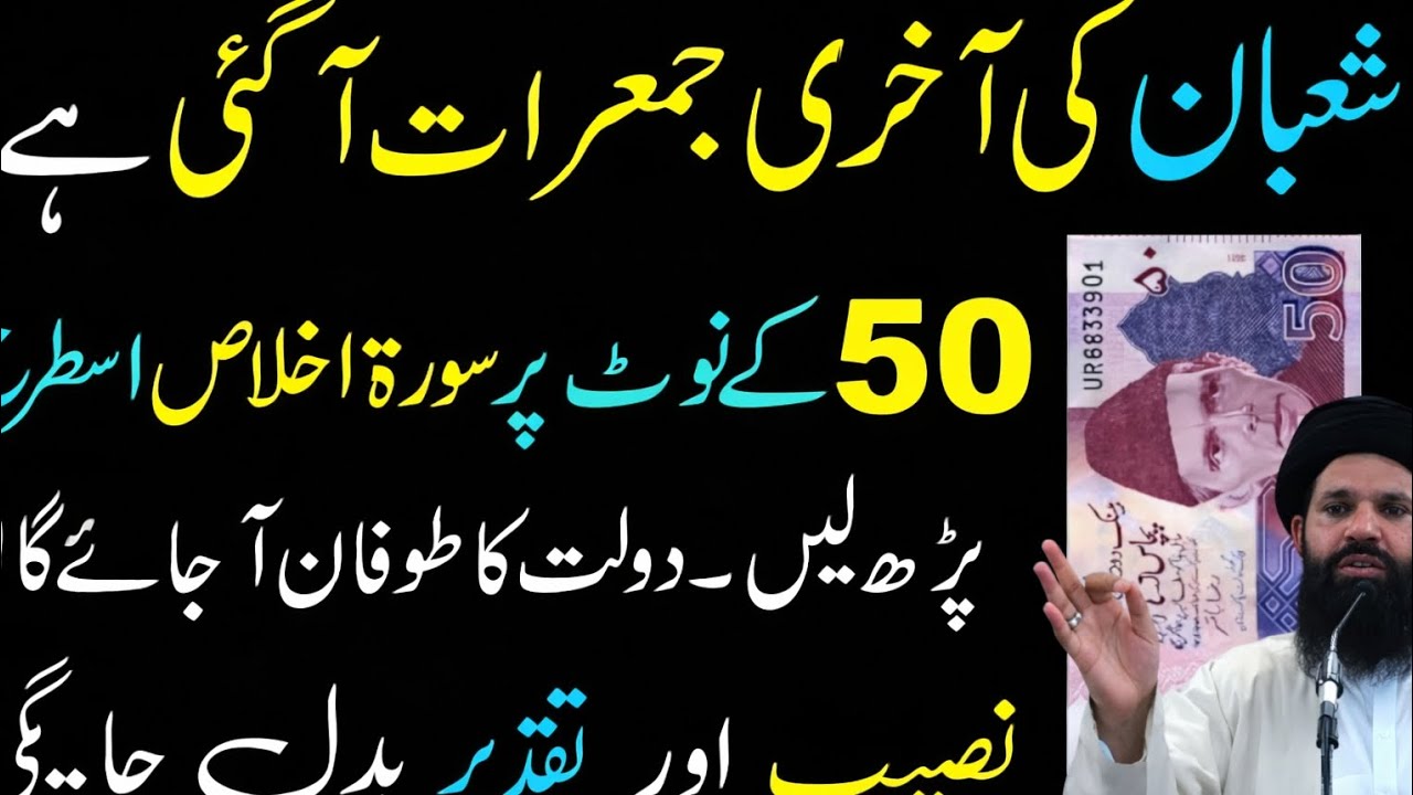 Shaban Ki Akhri Jumerat Ka Powerful Wazifa | Surah Ikhlas Se Rizq Aur Dolat | Shaban Special Wazifa