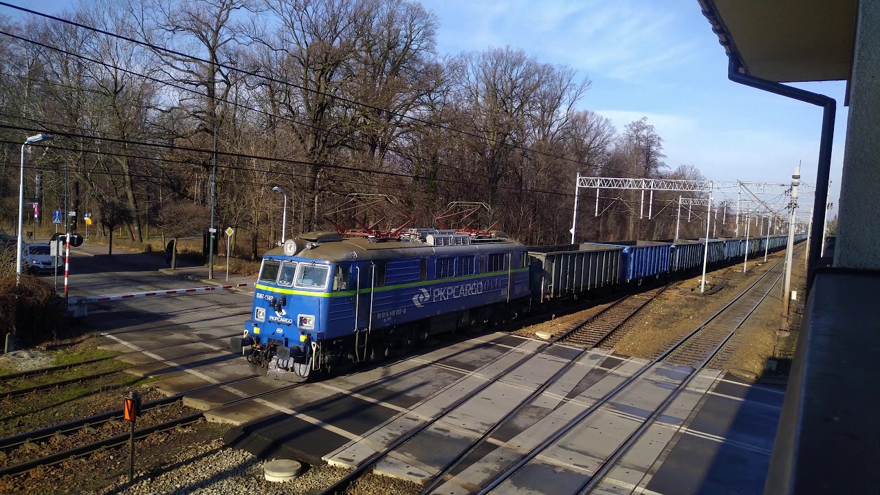 EU07-1502 PKP Cargo (nagłe hamowanie)
