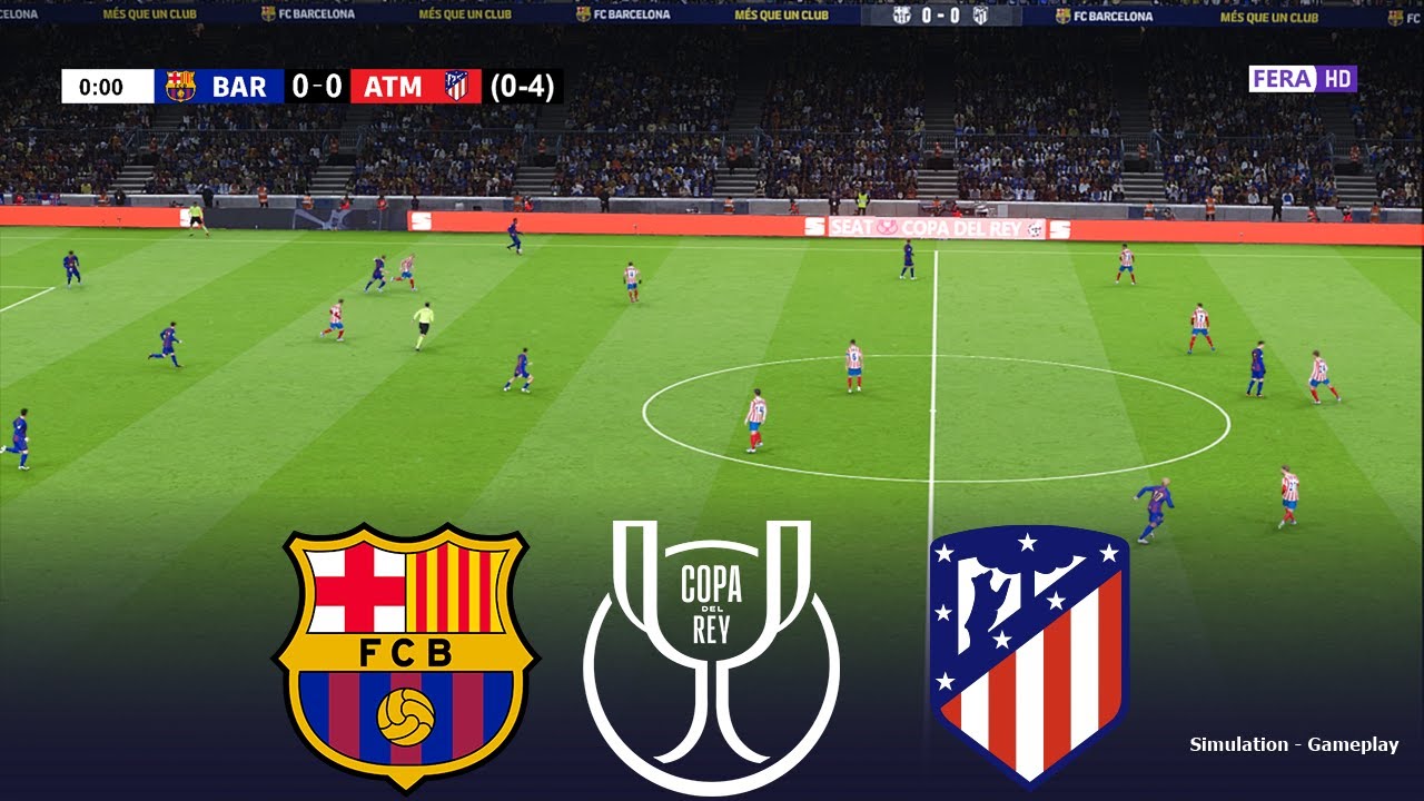 BARCELONA vs ATLETICO MADRID Live | Copa Del Rey 2026 | 03 March 2026 | Simulation PES 2021 Gameplay