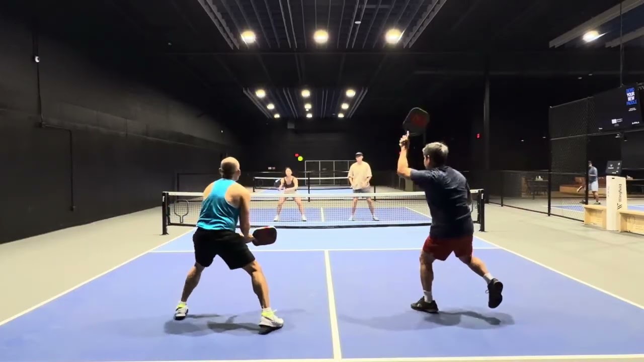 Be gentle with the elderly 😱😜. fun #pickleball game with family and friends. 