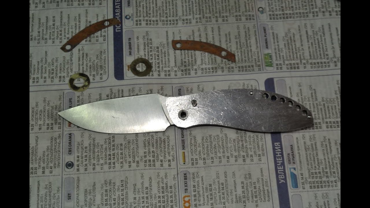 Самодельный складной нож  Замок Slipjoint  Часть 2 , подгонка лайнеров