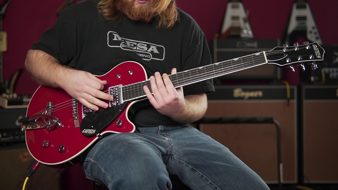 SOLD - Gretsch G6131-TVP Power Jet Bigsby Firebird Red - #JT15103176
