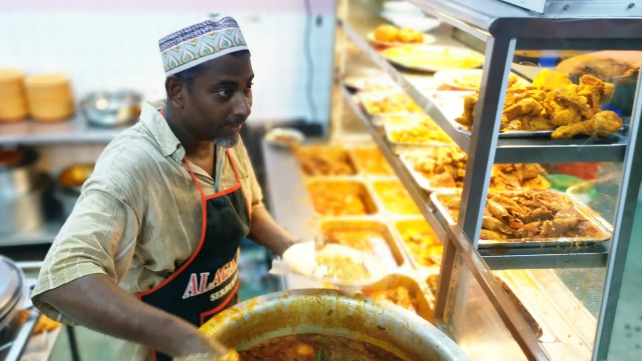 Penang Classic Nasi Kandar Sulaiman Start at 4 a.m. Street Food Malaysia 凌晨4点的水灾印度咖喱扁担饭
