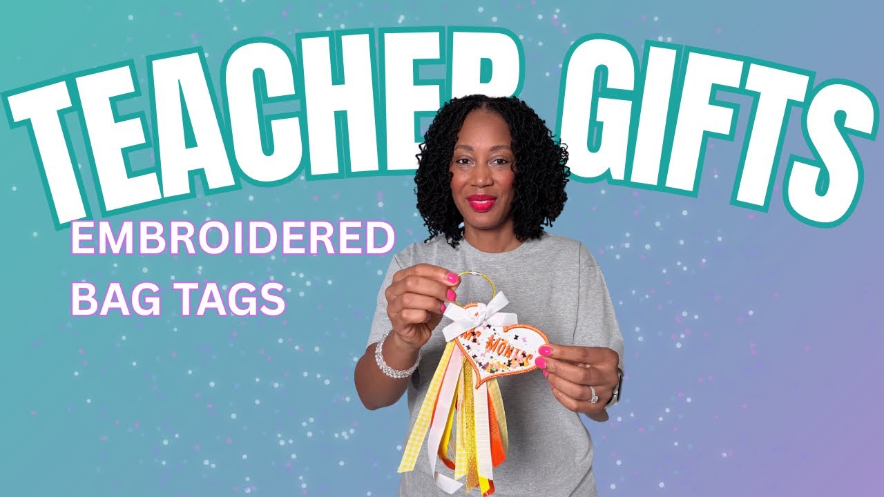 Embroidered Teacher Gifts - Bag Tag Patches - Easy Thoughtful Projects