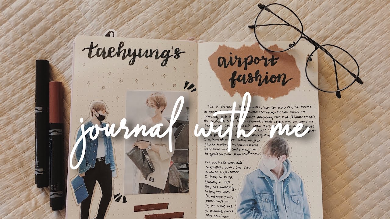 🌺 kpop journal with me | bts v's airport fashion