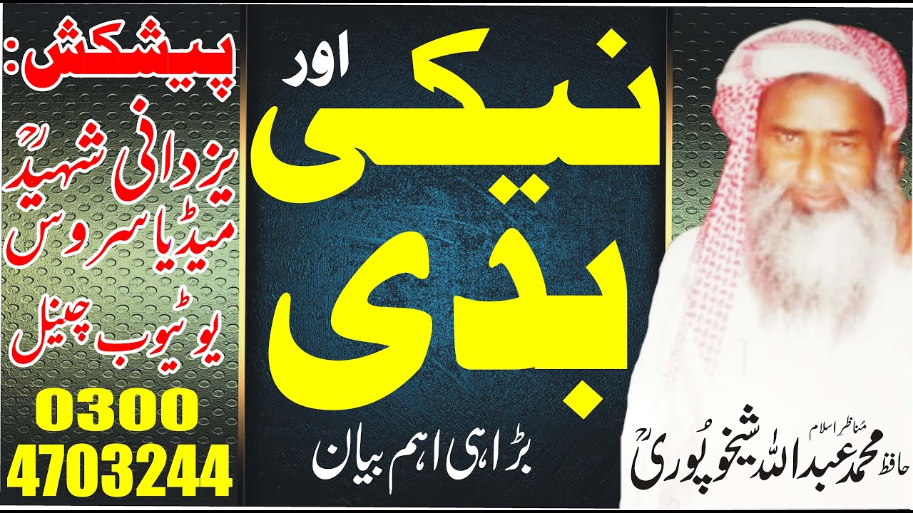 نیکی اور بدی |Hafiz Muhammad Abdullah Sheikhupuri Ra|Topic:Neki Aur Badi|@Yazdanishortclips