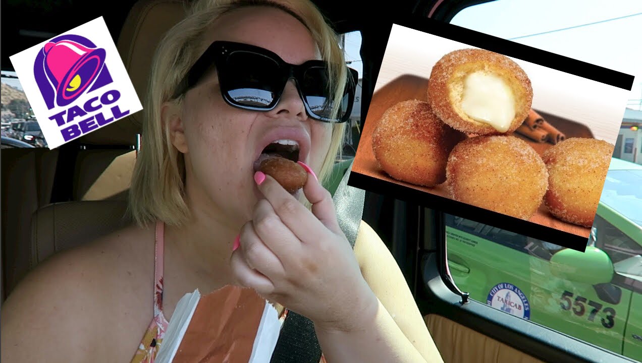 TRYING TACO BELL CINNABON DELIGHTS - CAR EATING SHOW